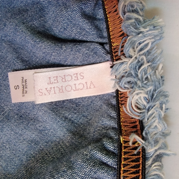 Victoria's Secret Denim Bikini with Brown Stitching - Picture 5 of 5
